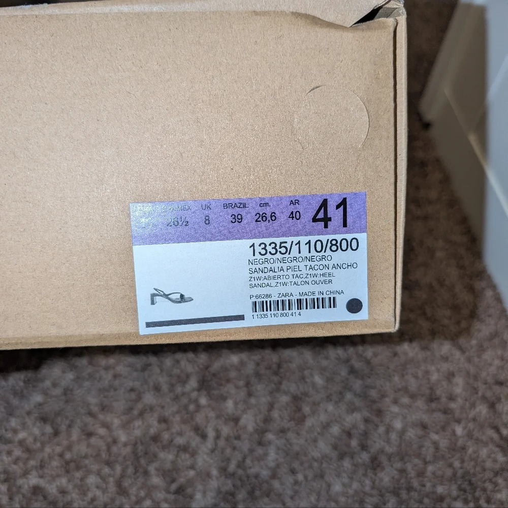 Zara Black Women's Slingback Heels - Picture 6 of 6